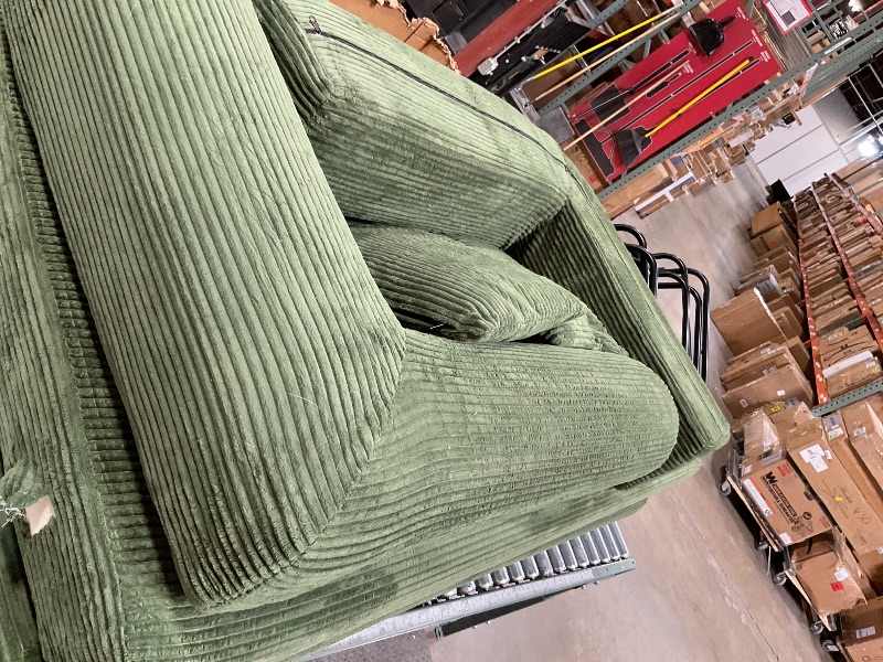 Photo 1 of ***RIPS ON SIDE AND GREEN COLOR*** LIAROO 78.8" Convertible Sofa Bed -Compression Sofa with Corduroy Fabric - with Armrests and Backrest - Modular Sectional for Living Room, Bedroom, Studio - Compression Sofa in Box