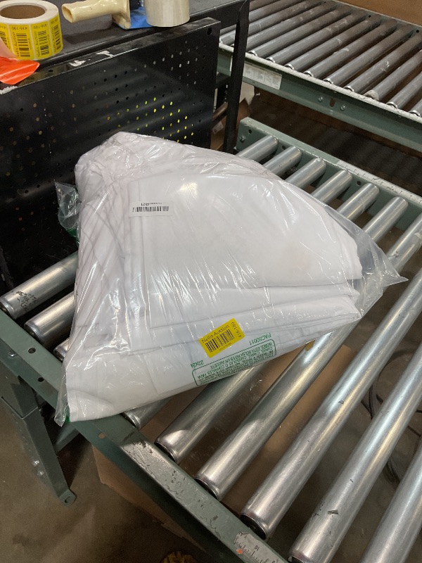 Photo 1 of **DIRTY** Fitable White Table Clothes for Rectangle Tables, 6 Pack - 90 x 156 Inch - Reusable and Elegant Tablecloths, Polyester Fabric Table Covers for Wedding, Party, Banquet, Formal Events