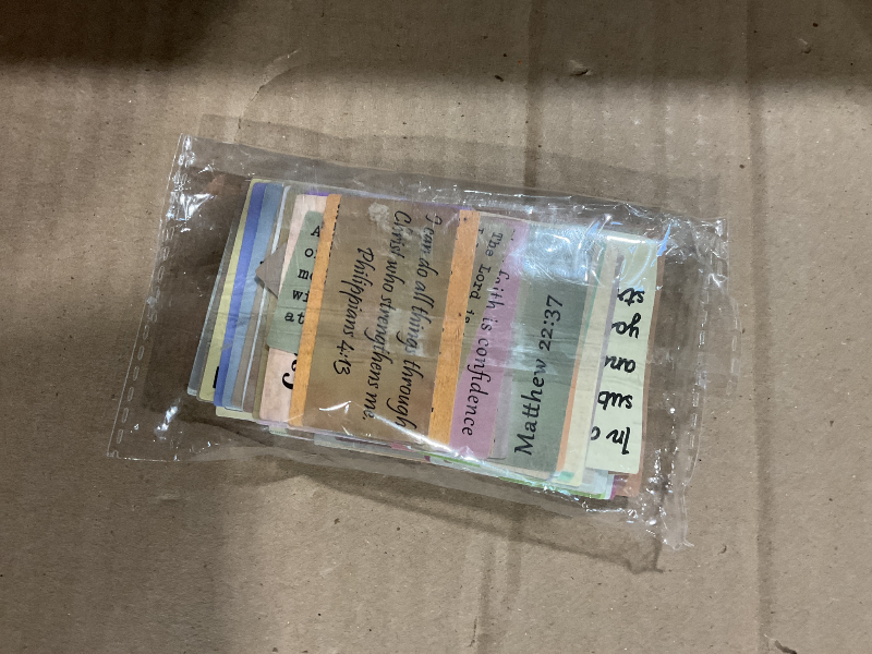 Photo 1 of 120PCS Bible Verse Stickers, No Repeat Christian Vintage Inspirational Quote Sticker, Typewriter Scripture Stickers, Bible Study Supplies for Scrapbooking, Water Bottle, Laptop