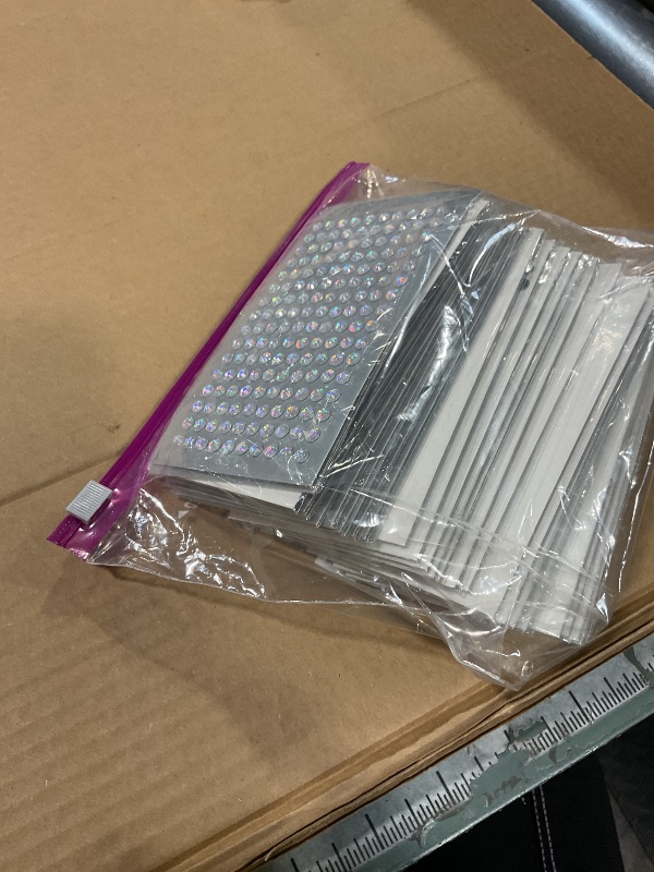 Photo 1 of 1982 Pieces Crystal AB Hair Rhinestones Stickers, Self Adhesive Face Rhinestones Stick on Bling Gems Jewels Stickers for Hair Face Body Makeup Clothes Shoes Bags DIY Craft, 6 Sizes