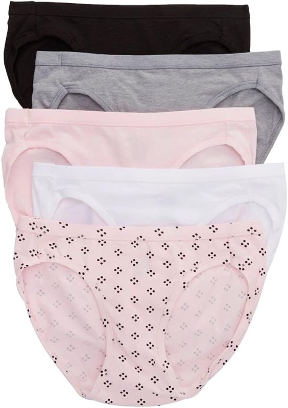 Photo 1 of **Missing two pairs ** Hanes womens 5-pack Ultimate Comfortsoft Stretch Bikini Panty