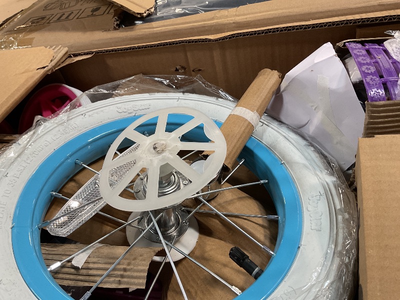 Photo 1 of ** Dirty **JOYSTAR 12 Inch Kids Bike Little Daisy Girls Bike with Training Wheels Doll Bike Seat Basket & Streamers Princess Kids Bicycle for Girls Toddler of 2-4 Years Toddler Girl Bikes Fuchsia