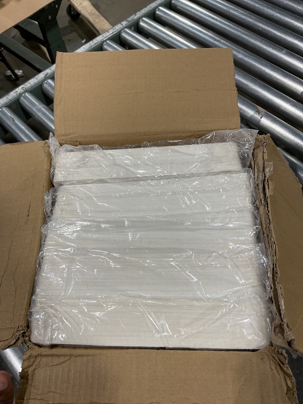 Photo 1 of **PHOTO FOR ITEM REFERENCE STYLE DIFFERS/ SEE PHOTOS ** hooray mida White 10-Inch Square Disposable Plates [50-Pack] - Compostable Heavy Duty Sugarcane Plates, Biodegradable Eco-Friendly Dinner Plates for Party