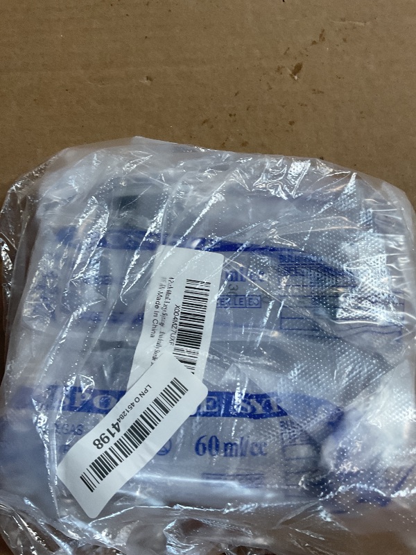 Photo 1 of 4 Pack 60mL Large Syringe for Liquid with Tip Cap, Plastic Liquid Syringes Individually Sterile Sealed