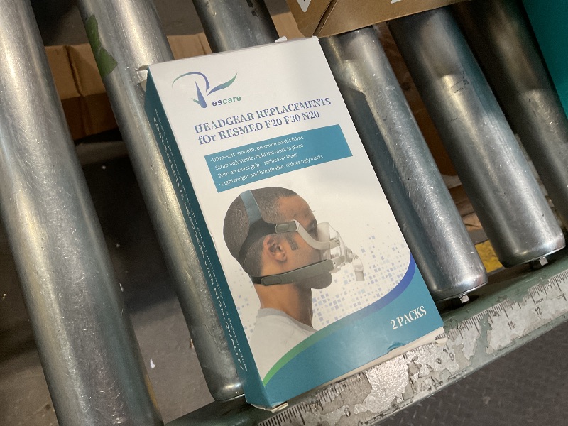 Photo 1 of 2 Packs F20 Replacement Headgear Compatible with F20 Full-face Mask, Include 4 Magnetic Clips+2 Packs Headgear Hanger (Large)