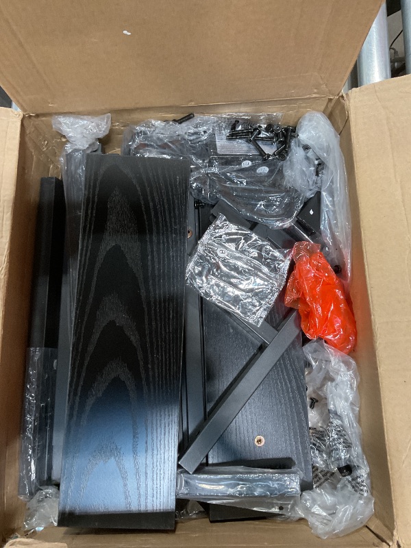 Photo 1 of ***HARDWARE  LOOSE IN PACKAGE*** YATINEY Small Computer Desk with Charging Station and LED Lights, Gaming Desk with Monitor Stand, 2-Tier Home Office Desk with 4 Side Hooks, for Living Room, Home Office, Black DN01UDBBY2