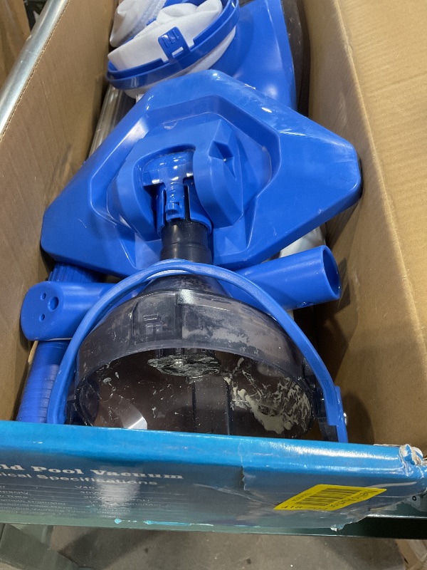 Photo 1 of **DIRTY** Teguy Cordless Pool Vacuum with Telescopic Pole, 18.5 GPM Powerful Suction, 1.5H Supercharge Technology, Handheld Rechargeable Pool Vacuum Cleaner for Above Ground/Inground Pools, Hot Tubs, Spas