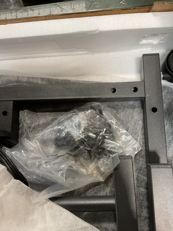 Photo 1 of **MISSING INSTRUCTIONS** Armocity C Shaped End Table Height Adjustable - Couch Side Table with Charging Station, TV Tray with Wheels Slide Under Sofa for Small Spaces, Living Room Bedroom, Black