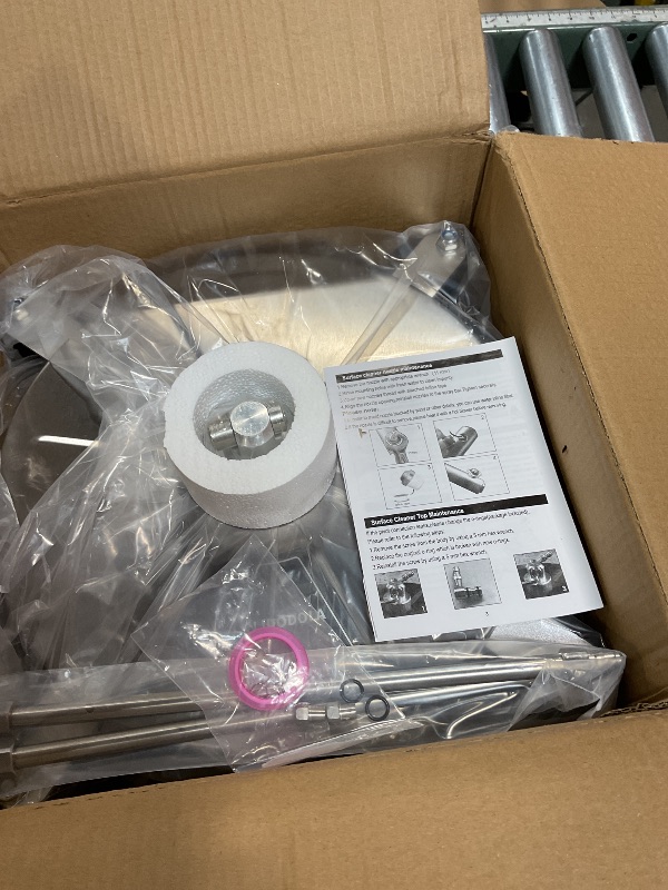 Photo 1 of 15" Pressure Washer Surface Cleaner with 4 Wheels - Stainless Steel Surface Cleaner for Pressure Washer Attachment for Concrete, Patio, Sidewalk, Deck, Driveways and Daily Washing - PWS 15