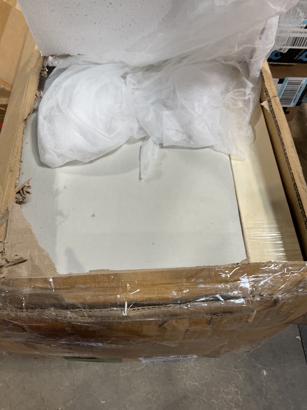 Photo 1 of *** BOX 2 ONLY***Modway Resort Twin Size Platform Bed with Arch Shaped Round Headboard in Alabaster, Upholstered Bed Frameain-Resistant Performance Velvet, Soft Cloud Bed Frame, No Box Spring Needed