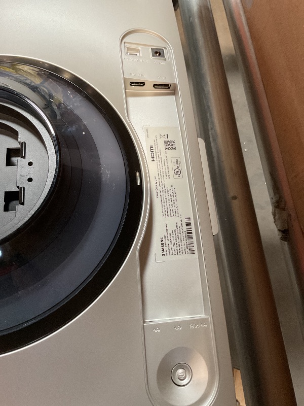 Photo 1 of *** NO POWER CORD CANNOT TEST MINOR STICKER MARKS ON THE SCREEN MISSING ASSEMBLY PARTS CAN BE SOLD FOR PARTS****Samsung 49-Inch Odyssey G9 (G95SD) Series QD-OLED G-Sync Compatible Curved Gaming Monitor, 240Hz, 0.03ms, Dual QHD, Glare Free, FreeSync Premiu