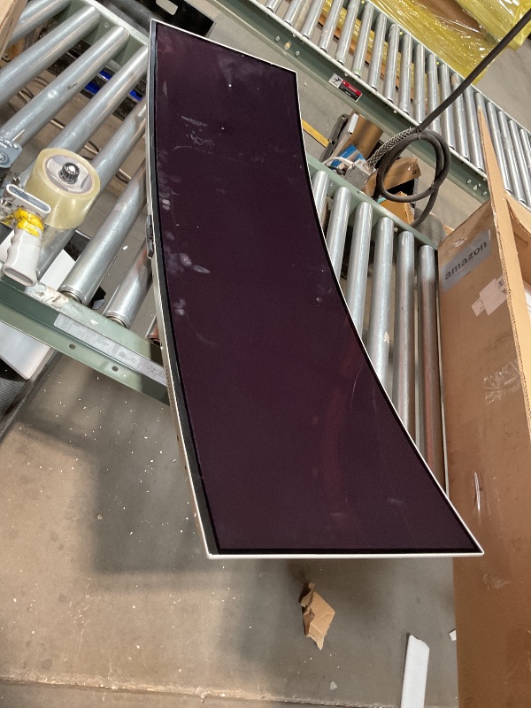 Photo 1 of *** NO POWER CORD CANNOT TEST MINOR STICKER MARKS ON THE SCREEN MISSING ASSEMBLY PARTS CAN BE SOLD FOR PARTS****Samsung 49-Inch Odyssey G9 (G95SD) Series QD-OLED G-Sync Compatible Curved Gaming Monitor, 240Hz, 0.03ms, Dual QHD, Glare Free, FreeSync Premiu