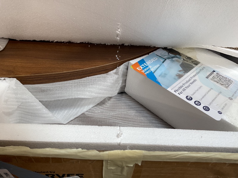 Photo 1 of ** FOR PARTS/ MISSING ASSEMBLY PIECES *** Garvee 47" Round Dining Table for 4-6 People - Circle Kitchen Dinner Table with Sturdy Pedestal Base, Space Saving Dinning Room Furniture for Living Room, Kitchen, Apartment, Brown