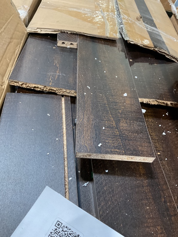 Photo 1 of **SELLING FOR PARTS. MAJOR DAMAGE TO BIG PIECES. **IDEALHOUSE 70 inch TV Stand for 80" TVs, Mid Century Modern Entertainment Center with Storage Drawer & Open Shelves, Wood Media Console Cabinet for Living Room/Bedroom, Vintage