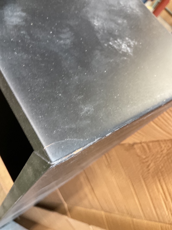 Photo 1 of **DIRT. DENTS**Ortaville 60" Floating Mantel Shelf - Modern White Fireplace Mantel with Matte Lacquer Finish for Living Room Elegance (60", Black)