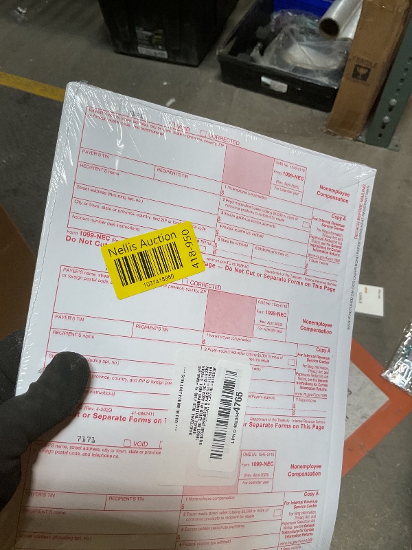 Photo 1 of 1099 NEC Tax Forms 2025 with Envelopes, 4 Part 15 Pack Tax Forms Kit and 15 Self-Seal Envelopes –Great for QuickBooks and Accounting Software, Value Pack for Business - Made in The USA - 15-Pack