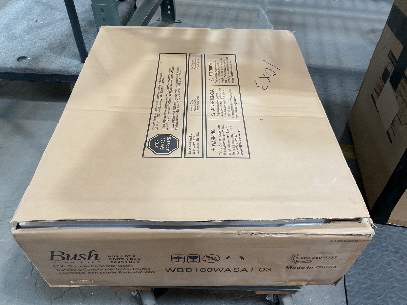 Photo 1 of *** BOX ONE OF TWO ONLY***Bush Home Westbrook 2 Drawer Lateral File Cabinet in White Ash | Versatile Storage for Home Office and Living Room