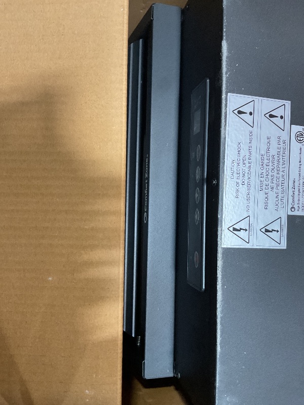 Photo 1 of *** USED, MINOR DAMAGE, UNKNOWN MISSING PARTS***Comfort Zone 10,000W Hard-Wired Garage Heater – Industrial & Commercial Ceiling Mount, 240V Fan-Forced Heater with Remote, Digital Thermostat, Timer, 2 Heat Settings, Overheat Protection, Black