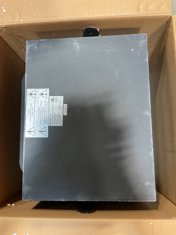 Photo 1 of *** USED, MINOR DAMAGE, UNKNOWN MISSING PARTS***Comfort Zone 10,000W Hard-Wired Garage Heater – Industrial & Commercial Ceiling Mount, 240V Fan-Forced Heater with Remote, Digital Thermostat, Timer, 2 Heat Settings, Overheat Protection, Black