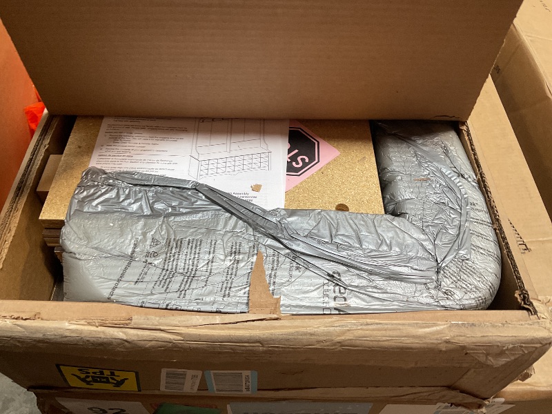 Photo 1 of *** BOX ONE ONLY***Prepac Brown Hall Tree, Shoe Cabinet, Storage Cabinet with 24 Shoe Cubbies and 6 Double Coat Hooks 15.5" D x 60" W x 77" H