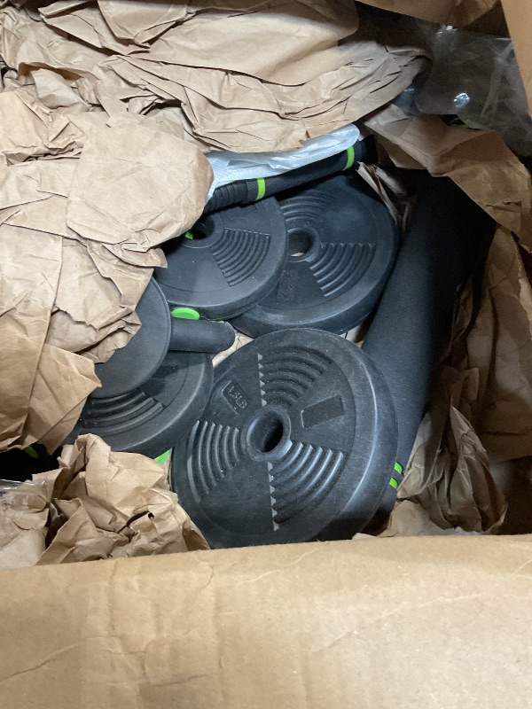 Photo 1 of *** MISSING PIECES***44Lbs Adjustable 4-In-1 Dumbbell Set, Sand Filled PE Dumbbells with Kettlebell Combo Multi-Function Strength Training Weights Home Gym Equipment for Bench Press Squats and Push-Up Handles