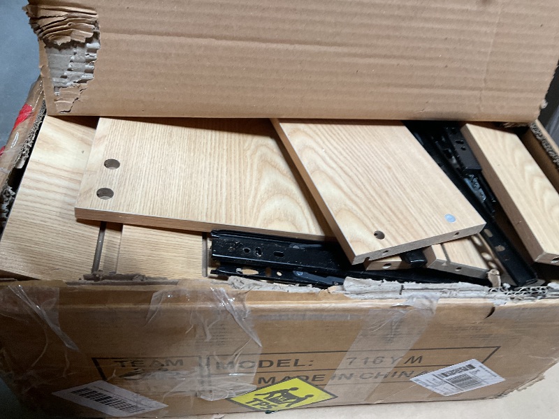 Photo 1 of *** USED, UNKNOWN MISSING HARDWARE, MINOR DAMAGE***Ieejdn Fluted Dresser for Bedroom with 6 Drawers, 47.2" Modern Chest of Drawers with Faux Marble Top, Curved Profile Design,Dresser TV Stand, Wood Drawer Organizer for Living Room, Hallway, Natural