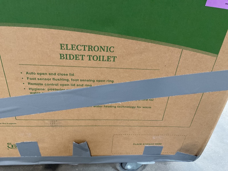 Photo 1 of *** MINOR DAMAGE ***WOODBRIDGE Smart Toilet, Auto Open & Close, Auto Flush, Foot Sensor, Cleaning Foam Dispenser, Heated Seat and Chair Height Design, EBT230