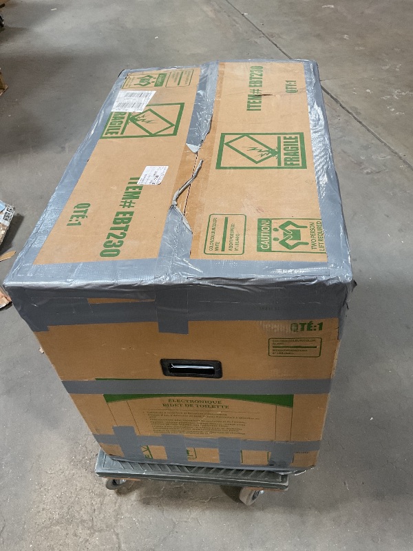 Photo 1 of *** MINOR DAMAGE ***WOODBRIDGE Smart Toilet, Auto Open & Close, Auto Flush, Foot Sensor, Cleaning Foam Dispenser, Heated Seat and Chair Height Design, EBT230