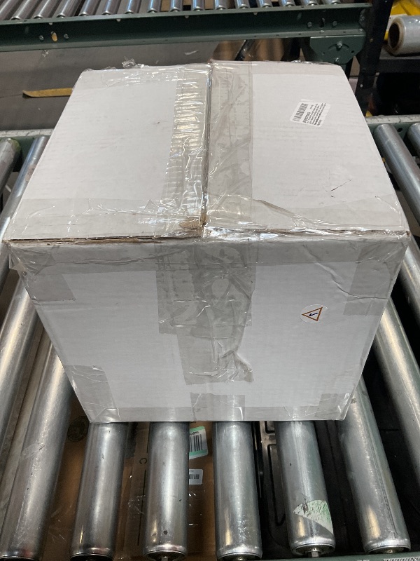 Photo 1 of 10.8" H Water Fountain Outdoor with LED Light, Modern Bubbling Garden Water Fountains with Gradient Color, Resin Outdoor Waterfall Fountains with Ceramic Like Glaze for Yard, Patio, and Porch