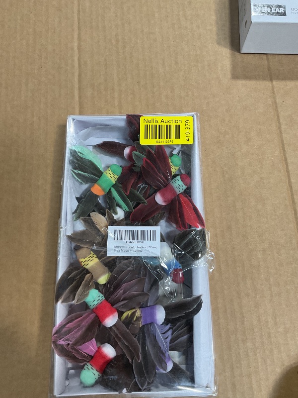 Photo 1 of 12pcs Hummingbird Christmas Tree Decorations Clip on Birds Feathered Flying Humming Bird Ornaments for Xmas Wreath Crafts Home Party Decor