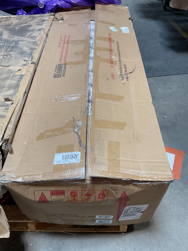 Photo 1 of *** BOX A ONLY***Merax Chesterfield Sofa, Retro Upholstered 6 Seater Rolled Arm Couch for Living Room Bedroom Office, Beige