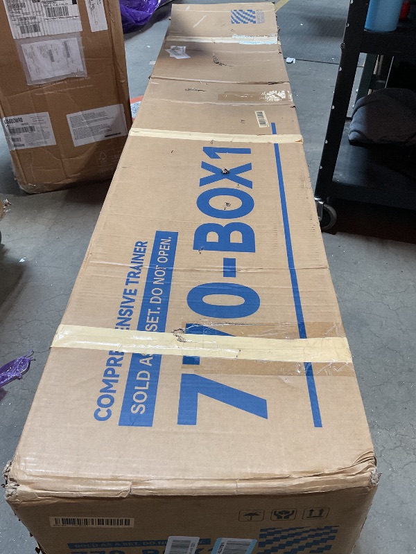 Photo 1 of *** BOX ONE ONLY ***Fitvids Multifunctional Home Gym Equipment with 160 lbs Weight Stack, Full Body Workout Weight Machine, Strength Training Exercise Equipment with Pulley System & Leg Press, All-in-One Workout Station