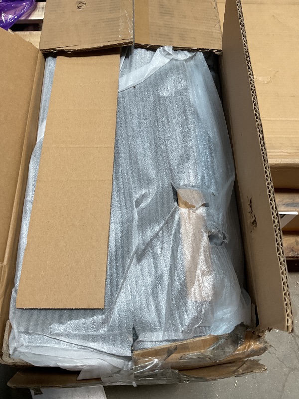 Photo 1 of *** BOX ONE ONLY ***FAVSH Queen Size Upholstered Platform Bed with Trundle and 1 Sets of USB, Linen Fabric Full and Twin Double Bed w/LED Lights with APP for Bedroom,Dark Gray