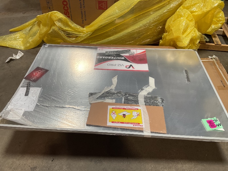 Photo 1 of *** MINOR DAMAGE ***VIZ-PRO Large Magnetic Dry Erase White Board for Wall, 72 X 48 inches, Pack of 2, 6' x 4' Aluminum Framed Whiteboard with Marker Tray for School Office Home