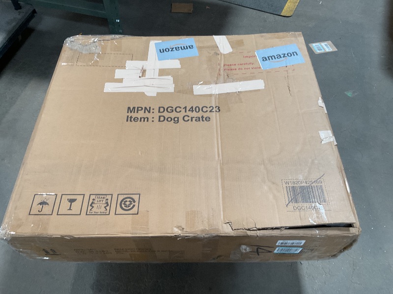Photo 1 of **POSSIBLY FOR PARTS/ UNKNOWN MISSING PIECES*** Lyromix 54" Dog Crate Furniture with Foldable Door, XXL Dog Crates for Large Dogs, Wooden Decorative Dog Cage Kennel Indoor End Table, Natural Beech