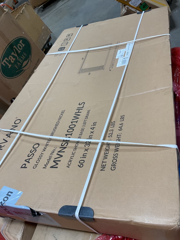 Photo 1 of ****STILL HAS FACTORY NEW PACKAGING BUT MAY BE NONFUNCTIONAL***MORVANO 32 x 60 Shower Base with Left Drain Removable Stainless Cover,Shower Pan Kit Non-Slip in White