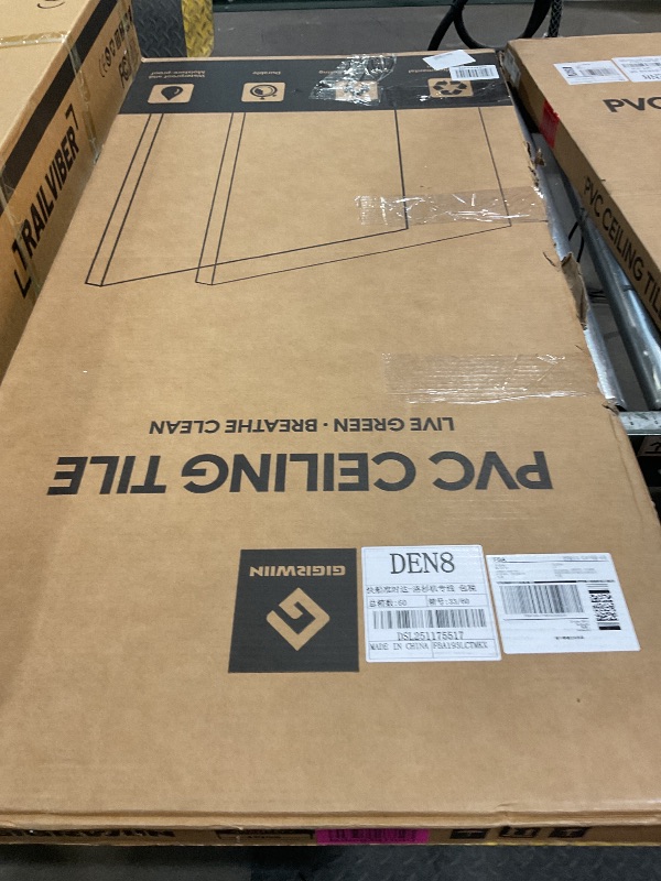 Photo 1 of *** PHOTO FOR REFERENCE ONLY ***2ft x 4ft Drop Ceiling Tiles?Smooth White PVC Ceiling Panel 24 x 48in. Waterproof, Washable and Fire-Rated - Reusable - High-Grade PVC to Prevent Breakage-Package of 10 Tiles