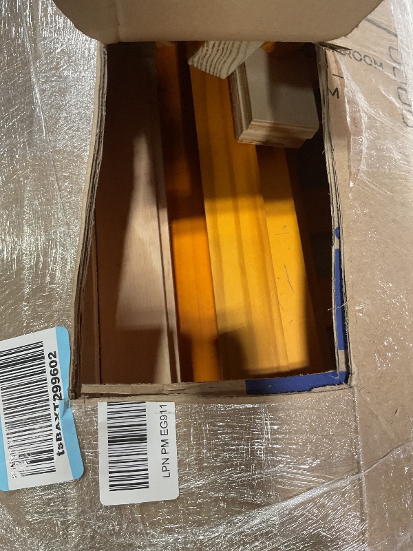 Photo 1 of *** UNKNOWN MISSING HARDWARE***PayLessHere Wood Platform Bed Frame Queen Size Solid Wood Bed Frame with Headboard Wood Slats Support No Box Spring Needed Easy Assembly,Brown