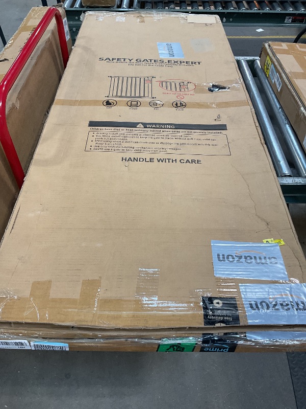 Photo 1 of ***FOR PARTS ONLY SCREW ASSEMBLY PIECES STRIPPED TO WHERE YOU CANNOT INSTALL*** AiWMGL 71" Extra Tall Cat Pet Gate for Doorways Indoor Proof?29.92-37.80" Wide Tall Dog Puppy Safety Baby Gate for Cat Pet, Pressure Mounted No Drill Walk Through Black Metal