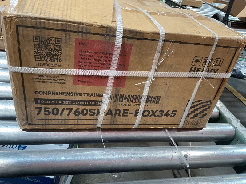 Photo 1 of *** ONE BOX OF 345 WEIGHTS ONLY ***Fitvids Multifunctional Home Gym Equipment, Black/Red, with 122.5 lbs Weight Stack, Full Body Workout Weight Machine, All in One Exercise Equipment with Pulley System for Home Gym Strength Training