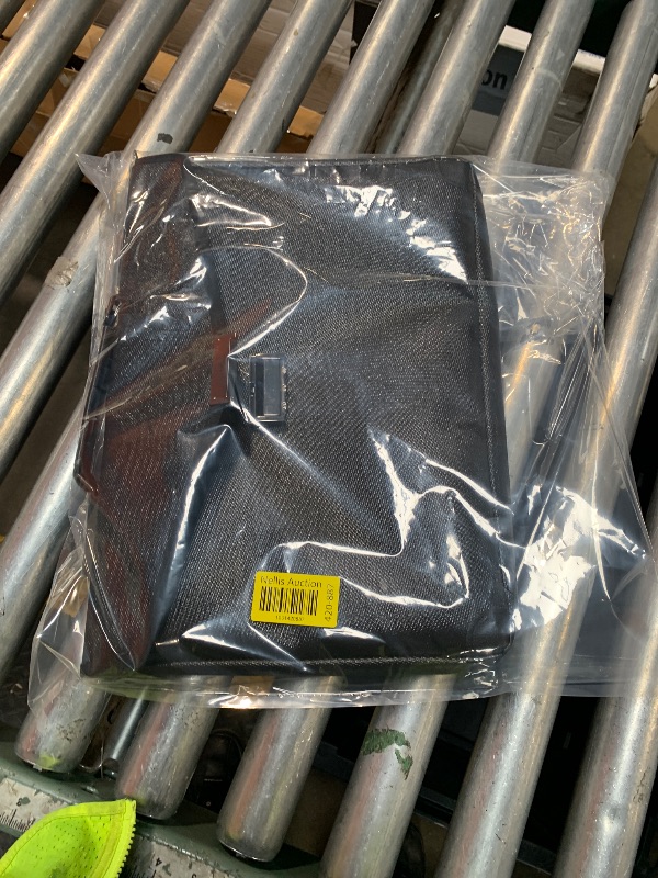 Photo 1 of **MINOR DAMAGE (broken lock)** RERAMDO Fireproof Document Bag 14.5"X11"X2.5" Fireproof Money Bag for Cash With Lock and Zipper,Fire&Waterproof Storage Organizer Pouch for Valuables,Legal Document,Laptop,Passport,(Black)