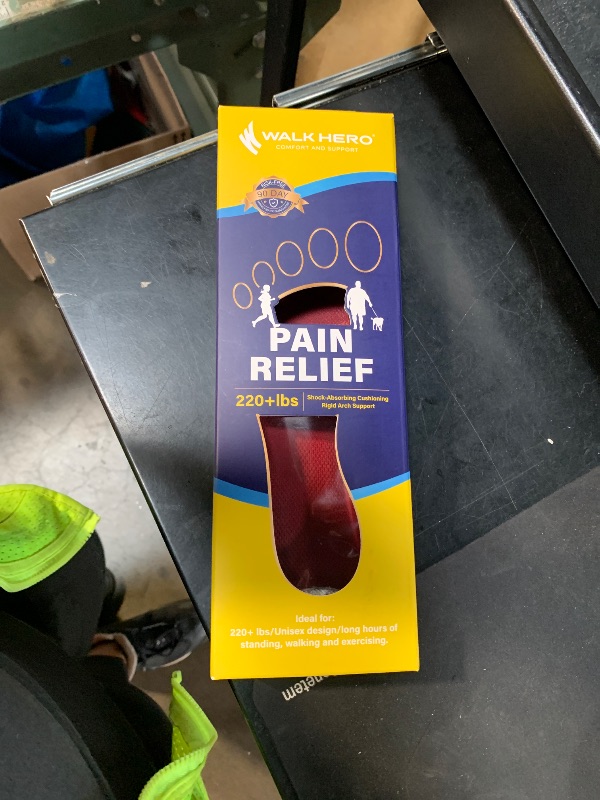 Photo 1 of **STOCK PHOTO FOR REFERENCE*** WalkHero Heavy Duty Arch Support Insoles, 220+lbs Plantar Fasciitis Orthopedic Inserts Relieve Pain, Work Boot Orthotics Insoles (Mens 13 | Womens 8-8.5, Maroon