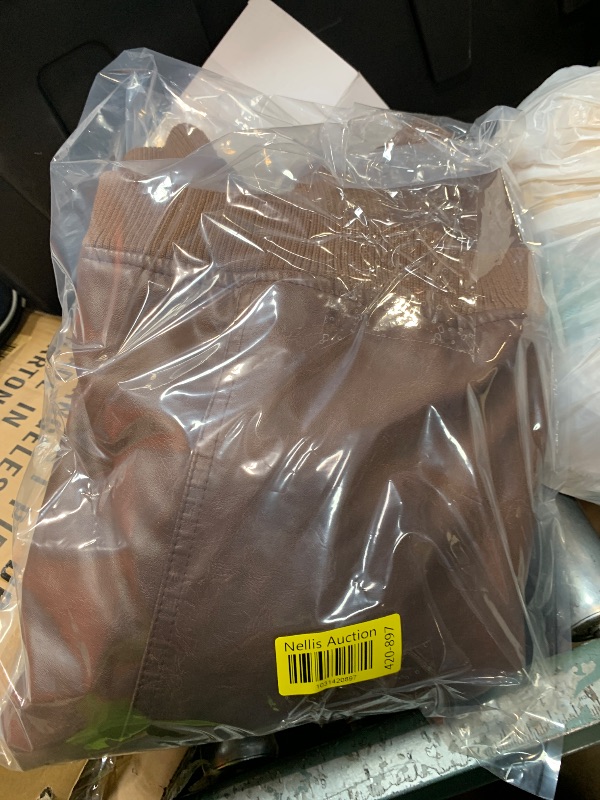 Photo 1 of ***DAMAGED ZIPPER SILL NEED REPLACEMENT** LJYH Kids Brown Vintage Style Aviator Quilted Faux Leather Jackets Boys Warm Padded Biker Motorcycle Bomber Pu Leather Coats T 11/12yrs 150CM