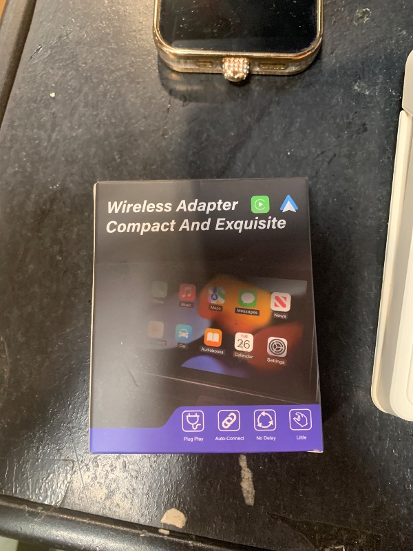 Photo 1 of 2026 Aimoon Mini Wireless CarPlay Adapter Upgrade Wired to Wireless for CarPlay & Android Auto Plug and Play Fast Auto-Reconnect Stable Control Zero Delay Car Play for iPhone iOS 10+ Android 11+