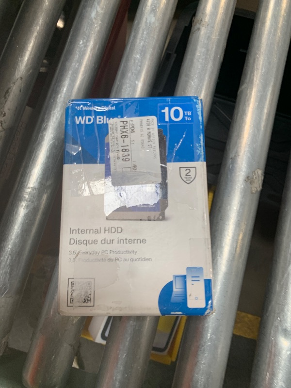 Photo 1 of ***FOR PARTS ONLY/ NON-FUNCTIONAL*** Western Digital 10TB WD Blue Internal Hard Drive HDD - 7200 RPM, SATA 6 Gb/s, 512 MB Cache, 3.5" - WD100EAGZ