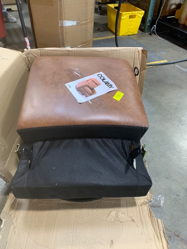 Photo 1 of **MISSING ASSEMBLY PIECE** MALOL Leather Recliner Chair for Adults, Swivel Rocker Recliner for Small Spaces, Wide Glider Rocking Nursery Chair with Ergonomic High Backrest, for Home Living Room, Office, Bedroom?Cocoa?