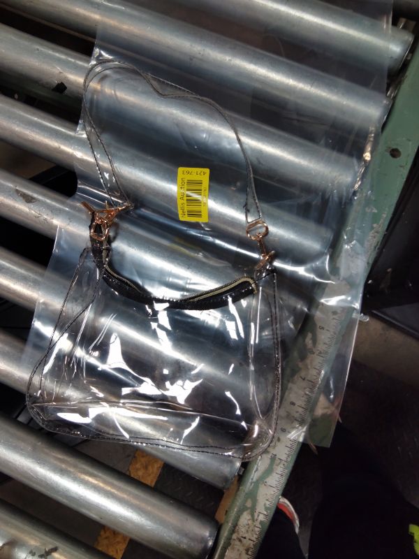 Photo 1 of ***STYLE DIFFERS DOESNT COME WITH PURSE ACCESSORIES *** LONG VACATION Clear Bag for Stadium Events, Clear Purses for Women Crossbody, PVC Concert Bag with Coin Purse (Black)