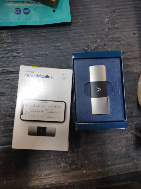 Photo 1 of ***DOES NOT INCLUDE MEMBERSHIP*** KardiaMobile 6L Max EKG Monitor, Includes One-Year KardiaCare Subscription, FDA-Cleared Heart Monitor, Medical-Grade Results in 30 Seconds, Unlimited Recordings, Works with Smartphones and Tablets