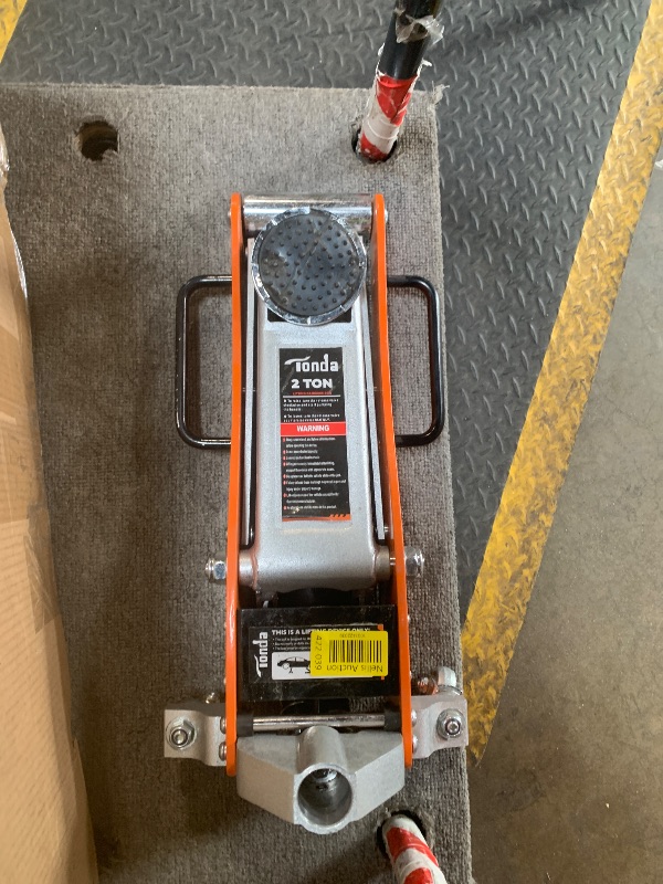 Photo 1 of ***FOR PARTS MISSING PIECES *** TONDA Low Profile Floor Jack, 2 Ton Aluminum and Steel Hydraulic Car Jack with Dual Pump System, Rapid Lift, Orange