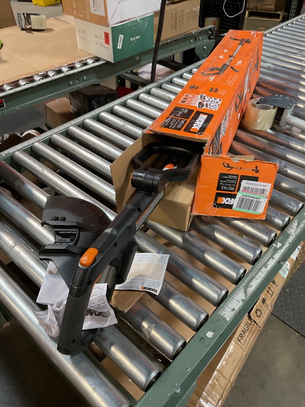 Photo 1 of ***ONLY ONE BATTERY*** WORX Cordless String Trimmer & Lawn Edger, 12'' Electric Weed Wacker with 5.5 Lbs, 20V Weed Eater with 90° Pivoting Head, 1 Battery  & Charger Included, WG163